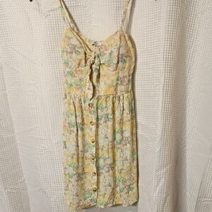 Yellow Floral Tie-Front Camisole